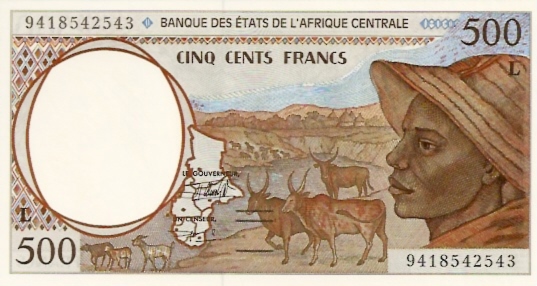 Banque Des Estats Del Afrique Centrale  500 Francs  1984-1984 Issue  Dimensions: 200 X 100, Type: JPEG